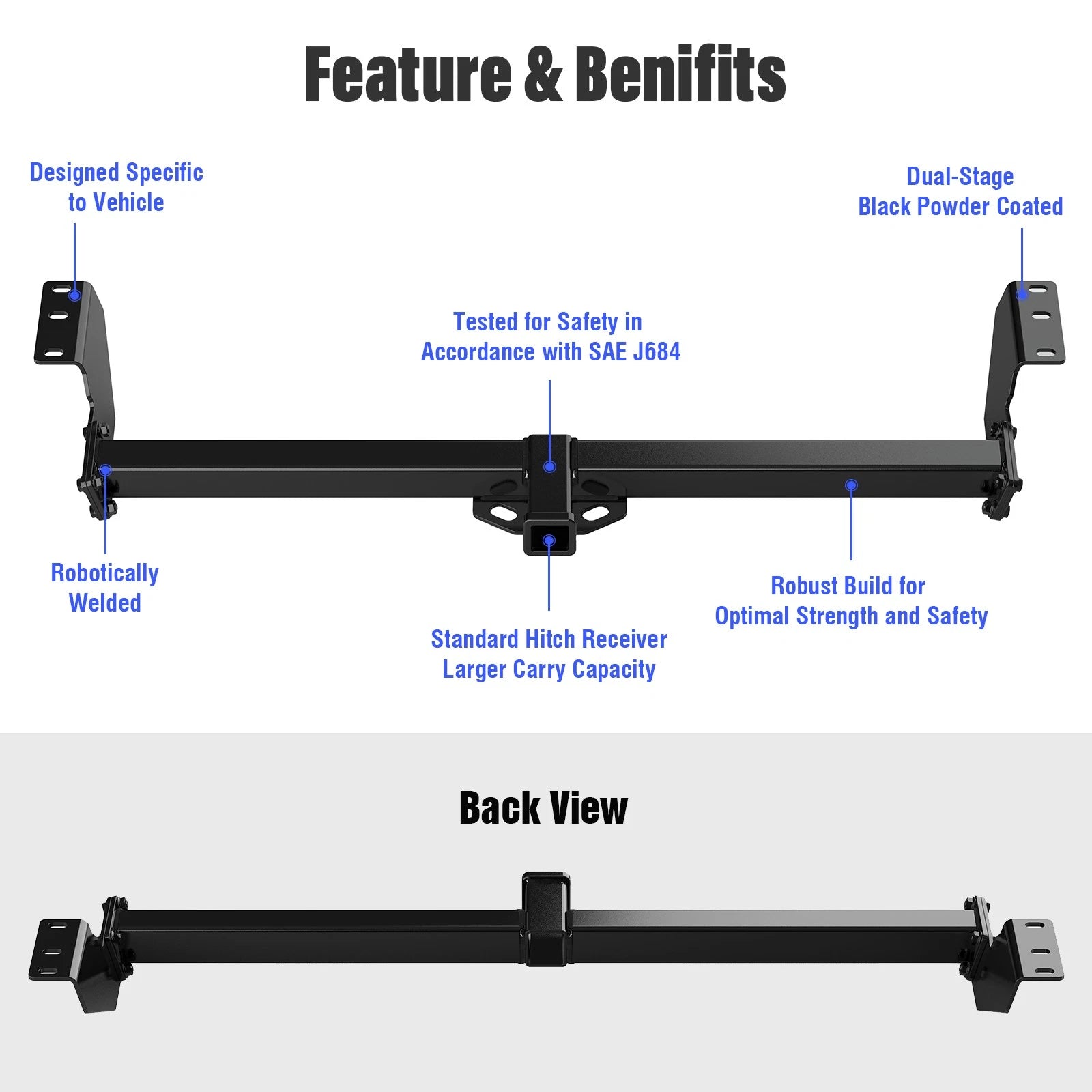 2 Inch Trailer Towing Hitch for Honda Odyssey (2018-2026)
