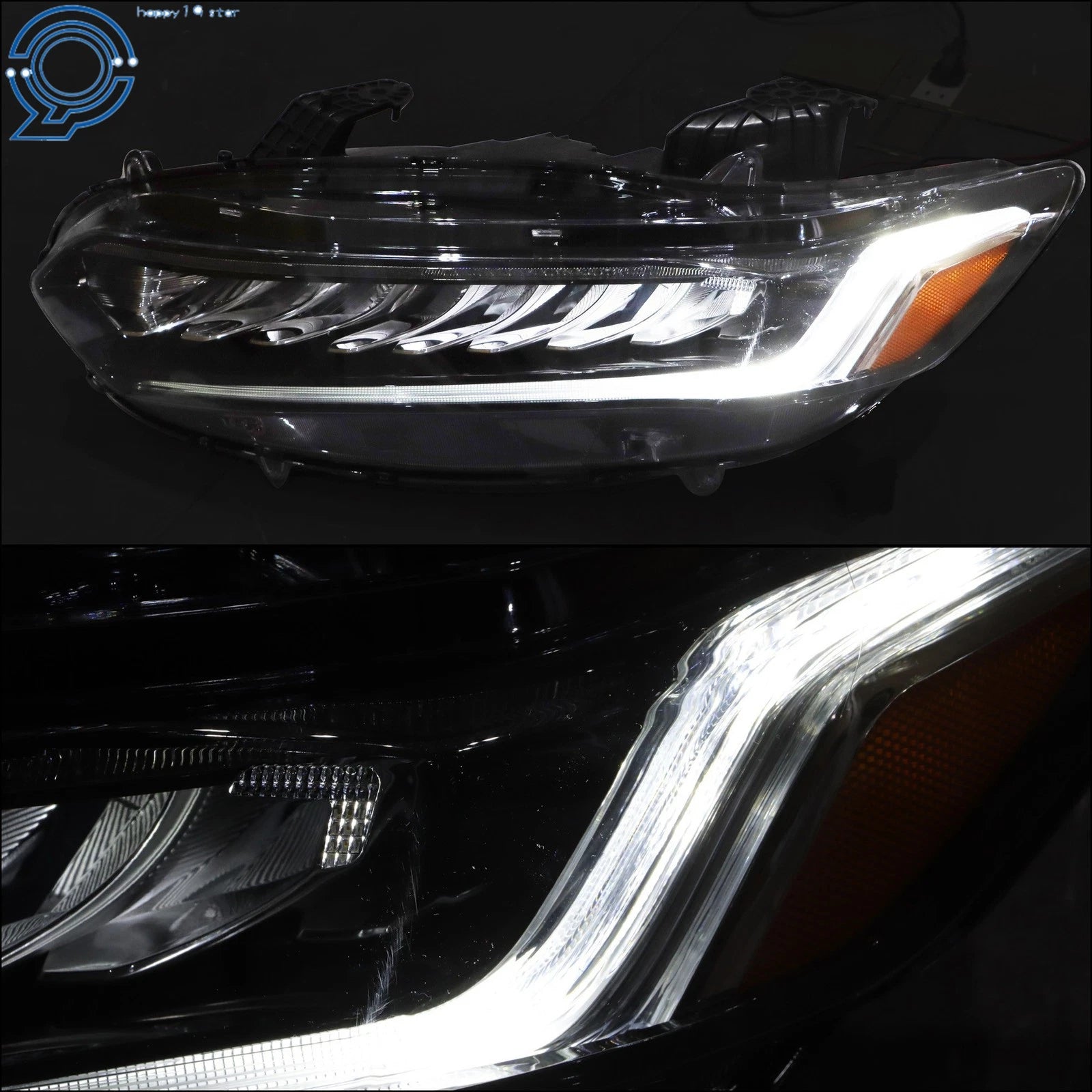 LED Headlights for Honda Accord Hybrid Touring (2018–2020) W/Blue Headlamps