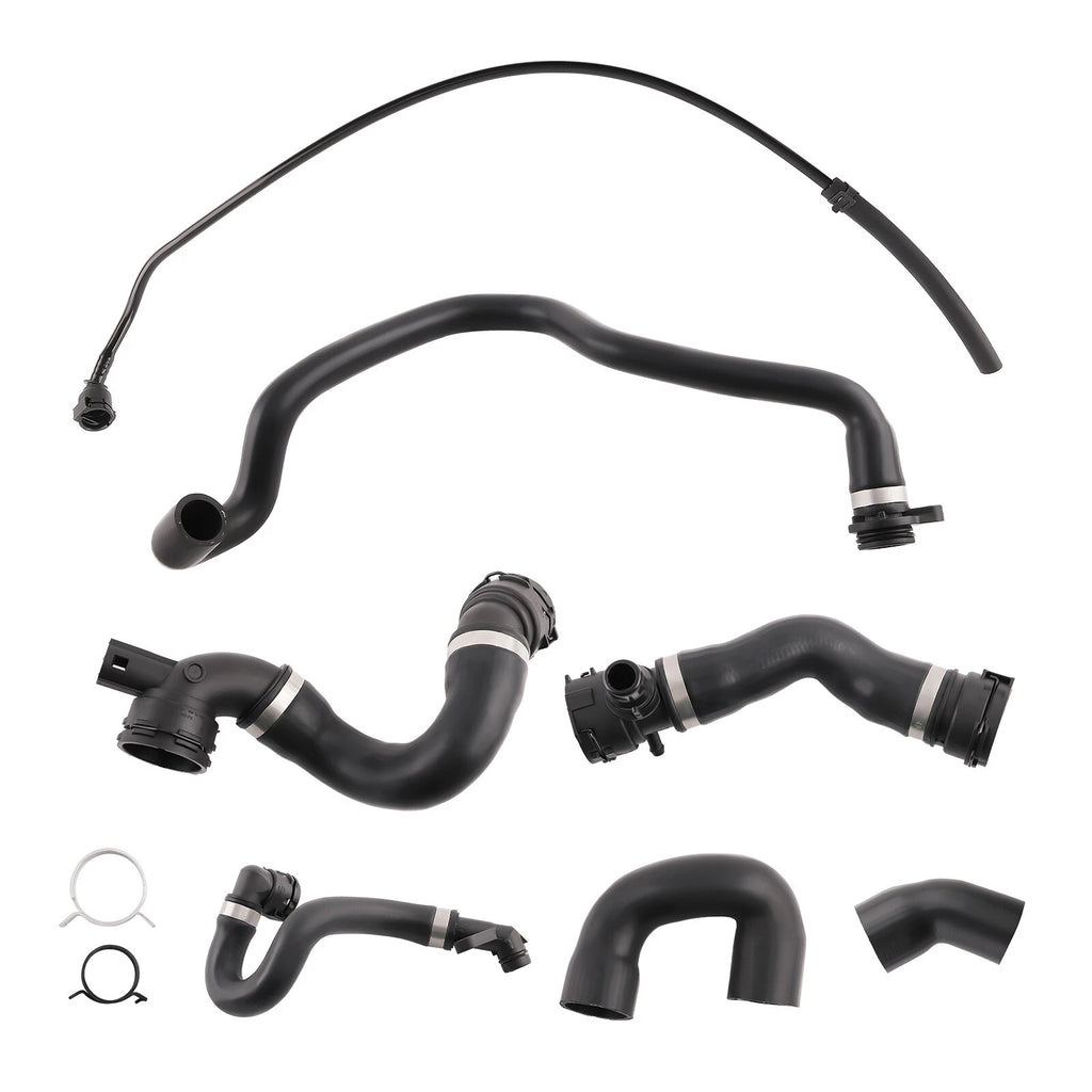 7-Piece Radiator Coolant Water Hose Pipe Kit for BMW E90 128i 328i (2007–2011)