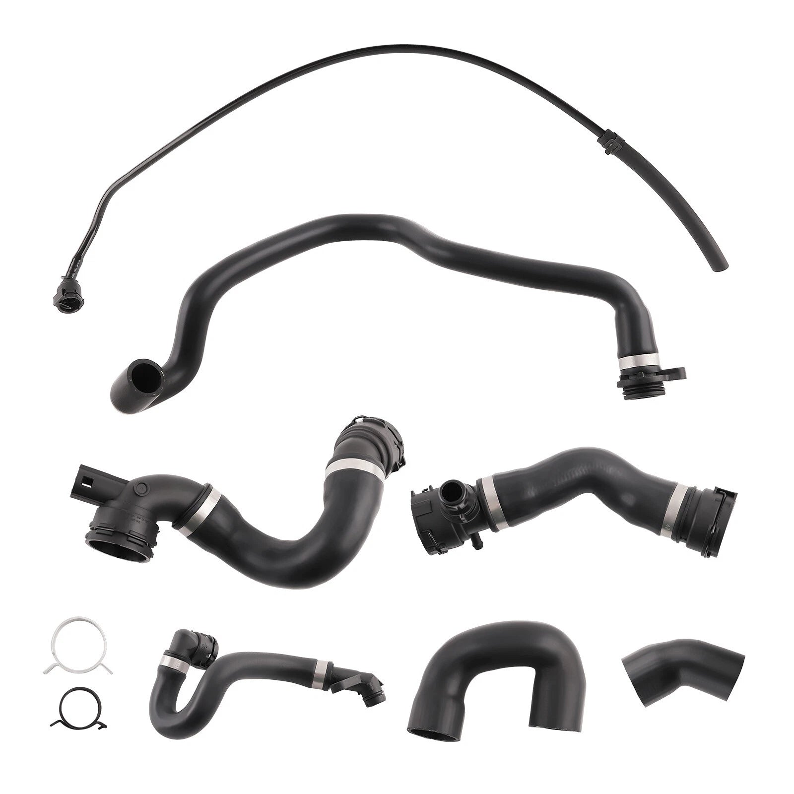 7-Piece Radiator Coolant Water Hose Pipe Kit for BMW E90 128i 328i (2007–2011)