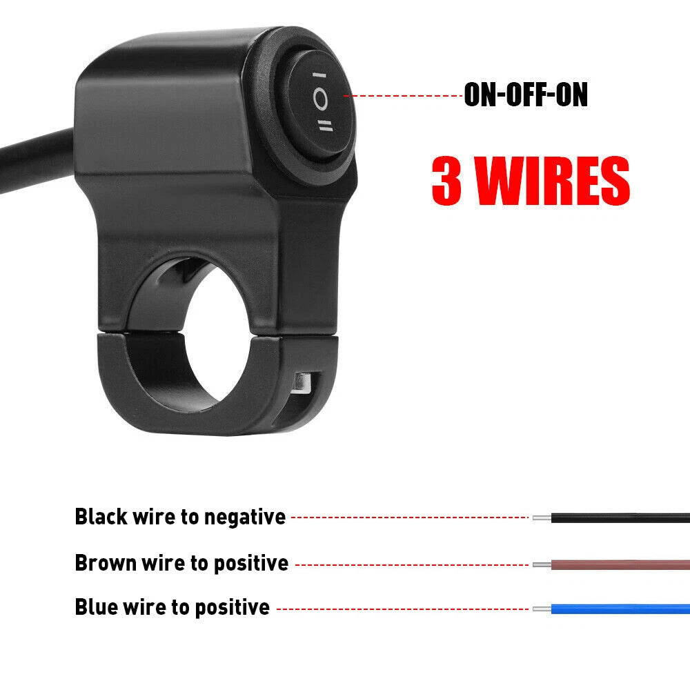 7/8" Handlebar Fog Light Switch for Motorcycle (12V)
