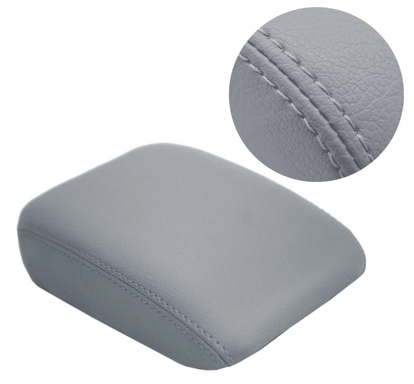 Center Console Lid Armrest Cover for VW EOS (2007–2015) Gray PVC Leather