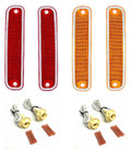 Side Marker Lights Amber Red Front Left Right w Trim for Chevy GMC (1973–1980)