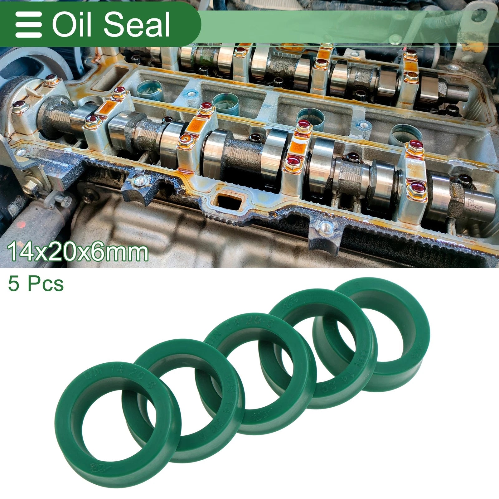 Set of 5 Oil Seal Rotary Shaft Seal 14x20x6mm for Various Models
