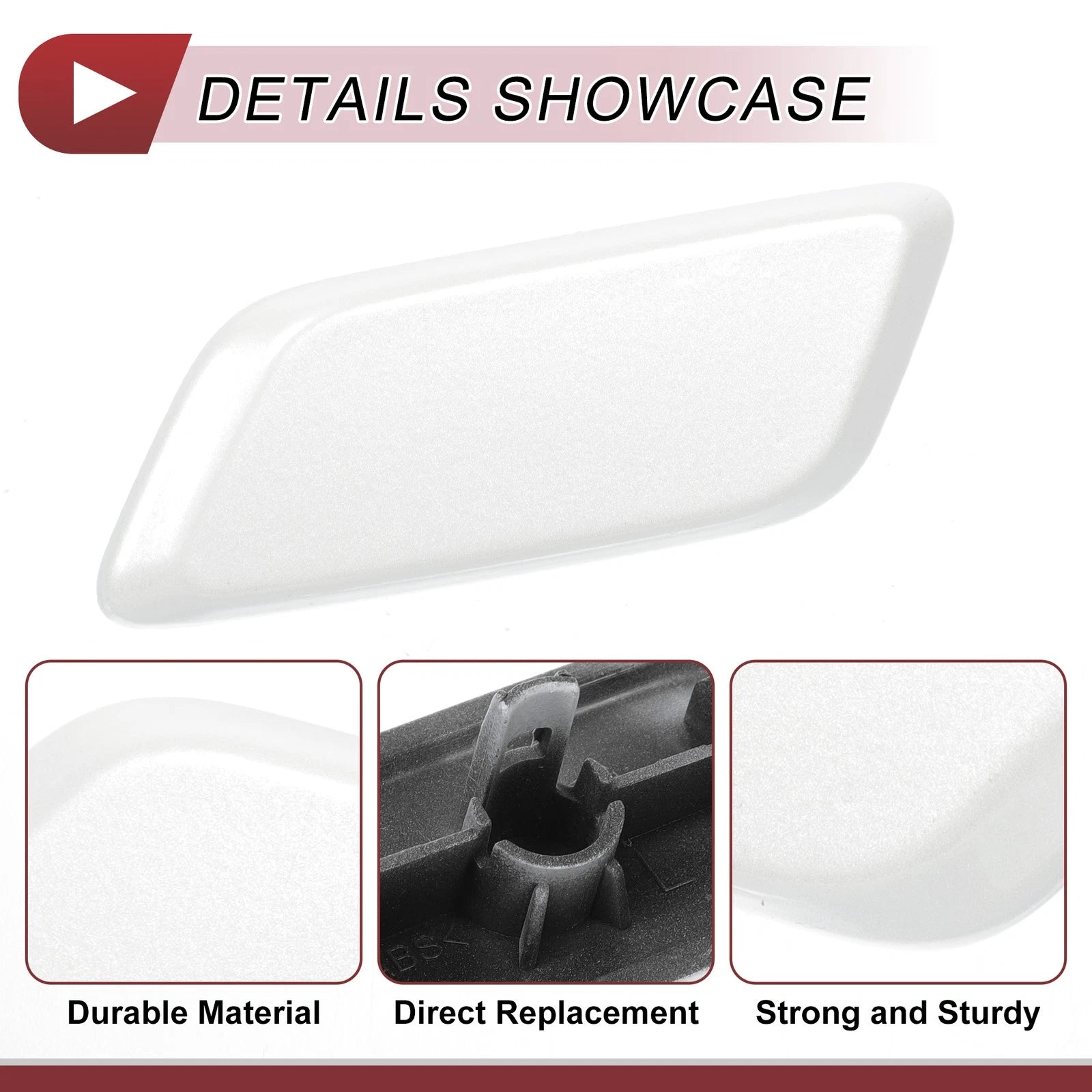 Front Left Headlight Washer Nozzle Cover for Lexus RX350 (2013–2015) White