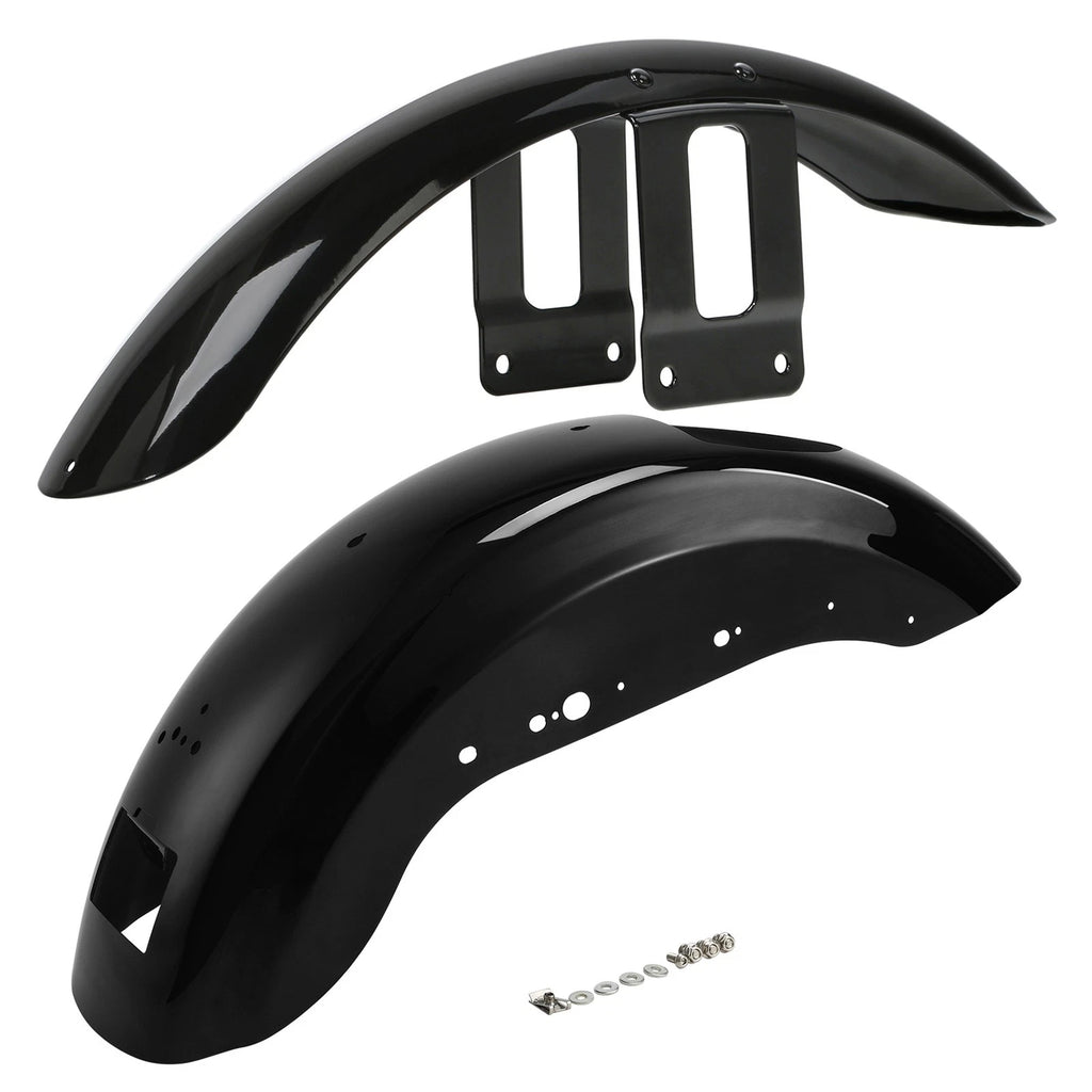 Front & Rear Fenders for Harley Sportster 883 1200 (2007–2009) - Vivid Black