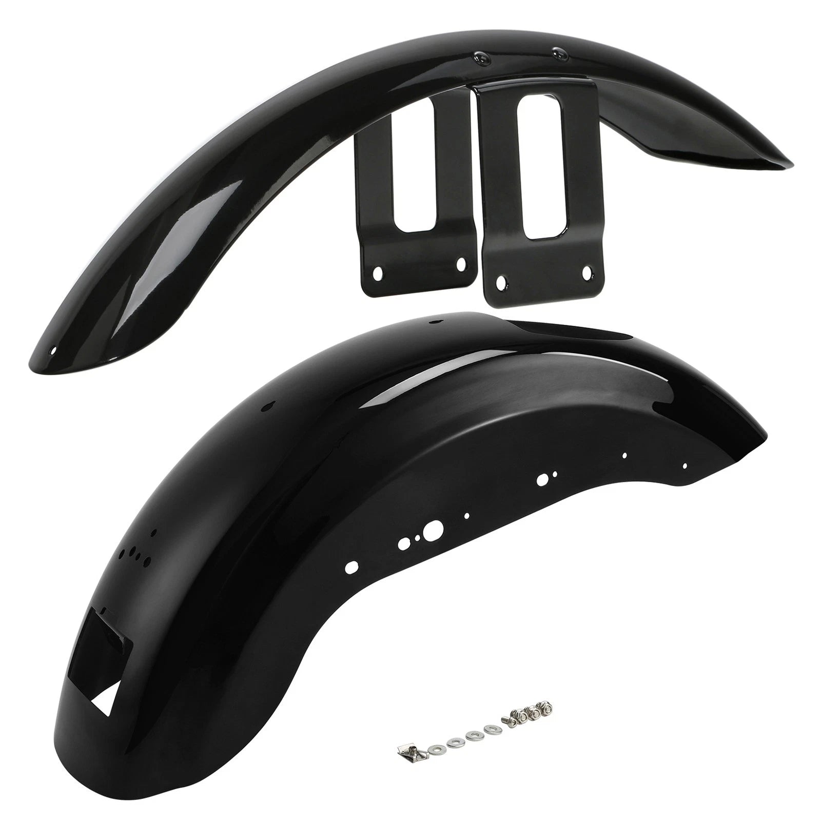 Front & Rear Fenders for Harley Sportster 883 1200 (2007–2009) - Vivid Black