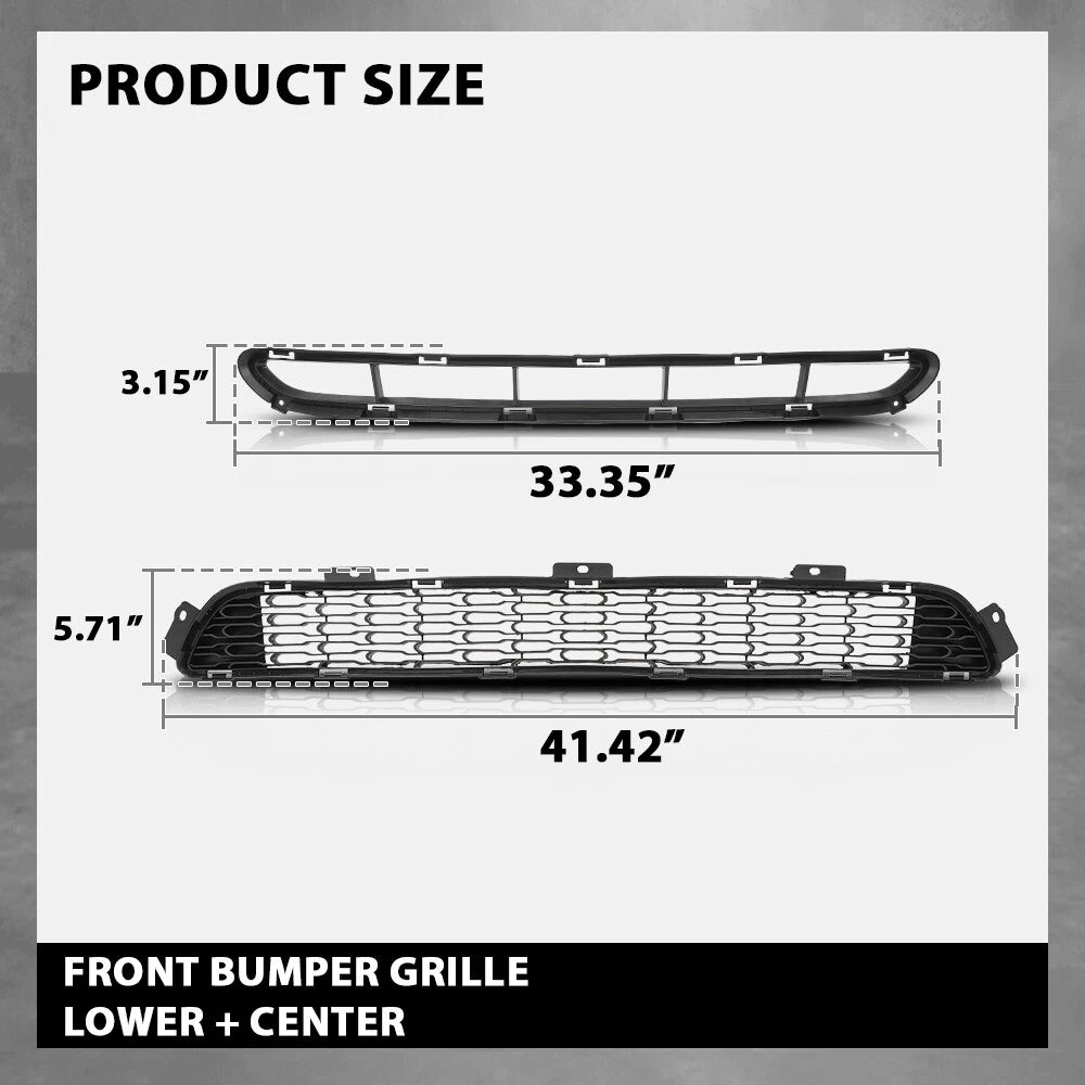 Front Center Lower Bumper Grille for Kia Sorento (2014–2015) Black