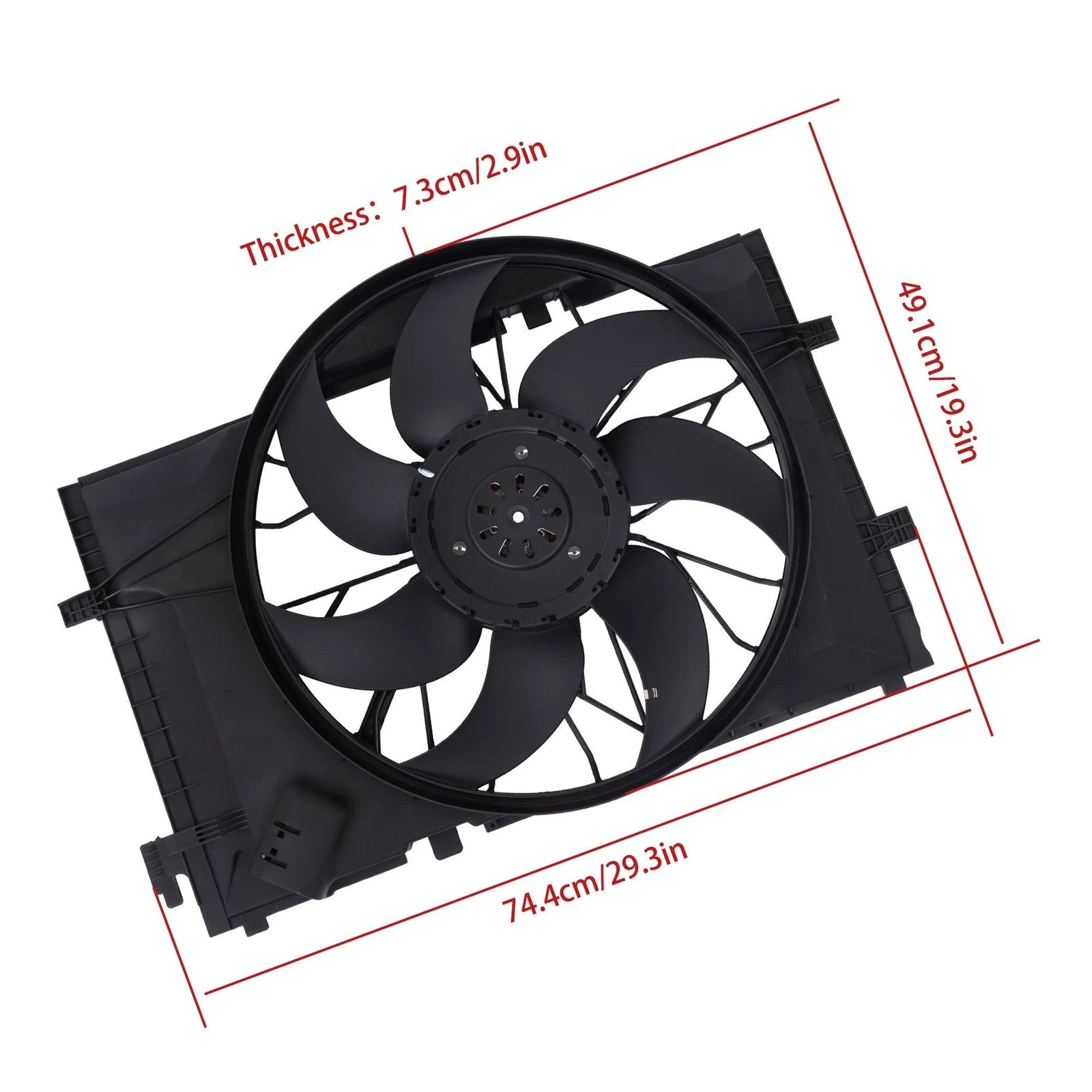 Radiator Cooling Fan Assembly for Mercedes-Benz C350 CLK350 (2006–2009)