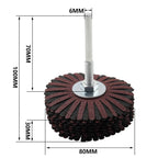 3" Cloth Flap Wheel Polishing Abrasive for Dremel Rotary Tool 80-180 Grit
