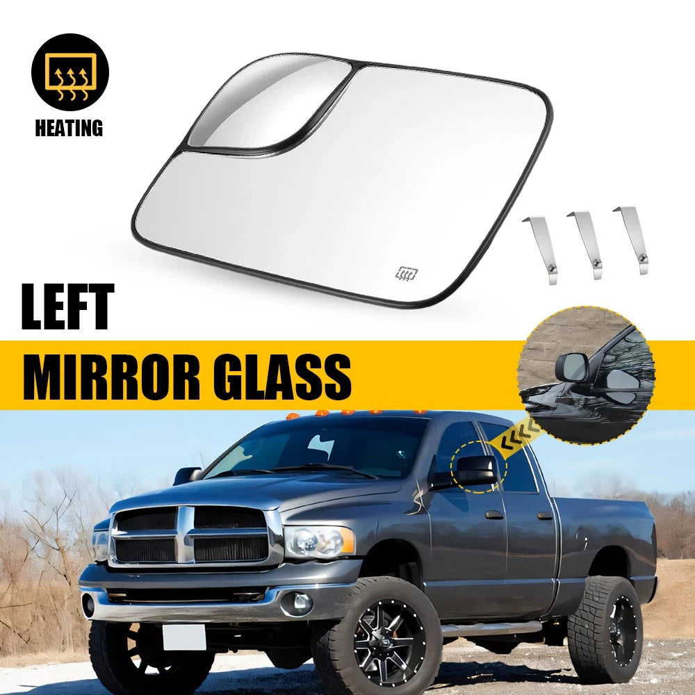 Heated Driver Side Mirror Glass for Dodge RAM 1500 2005–2008, 2500 3500 2005–2009
