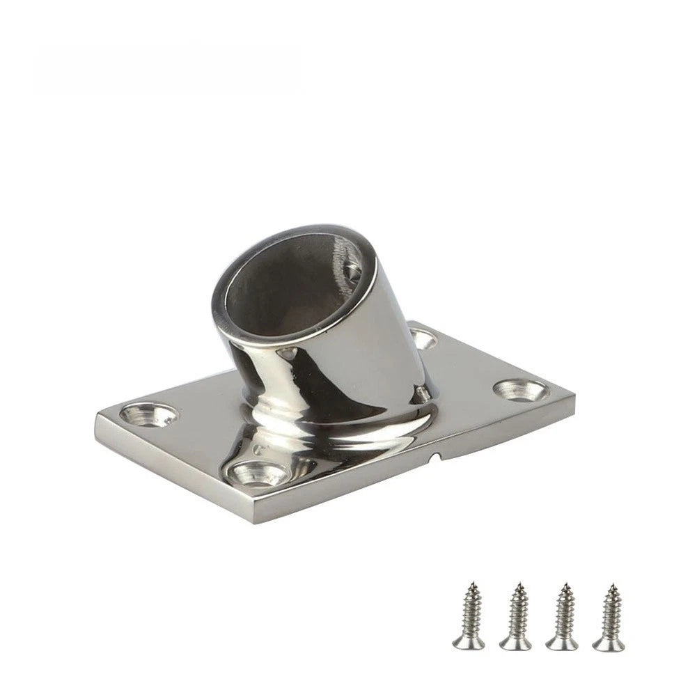 316 Stainless Steel Rectangular Base for Boat Handrails (Fits 22mm 25mm)
