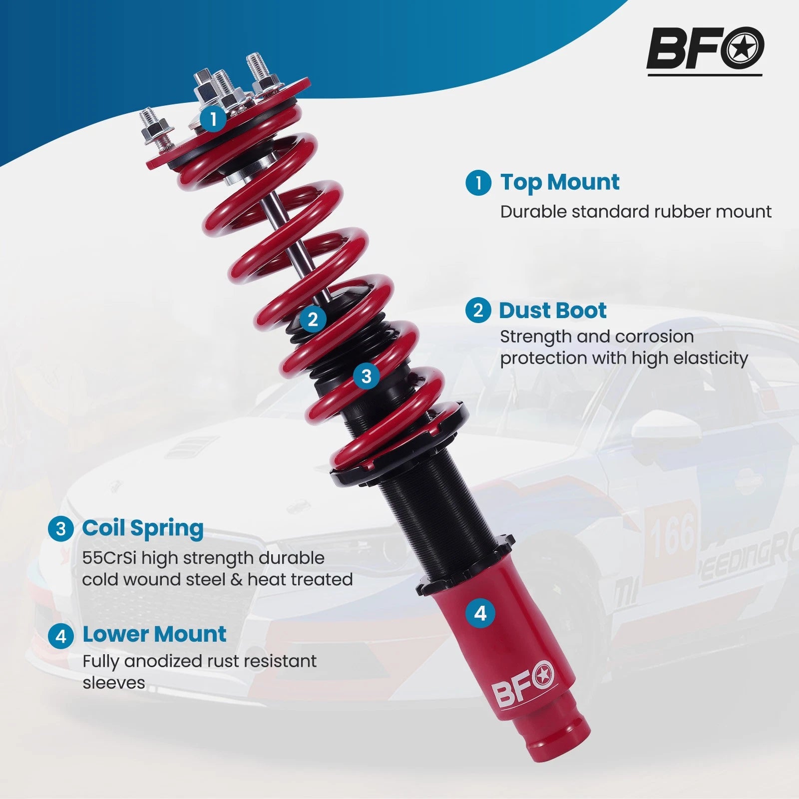 Coilover Suspension Kit for Honda Accord (1990–1997)