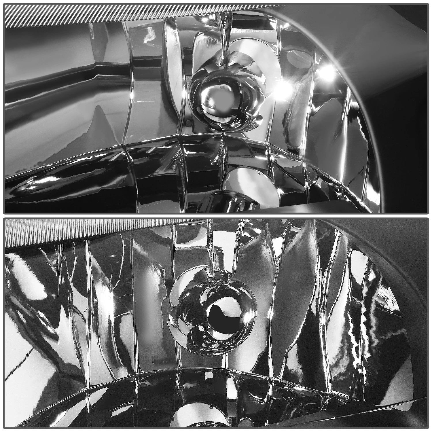 Pair of Black/Clear Corner Headlights for Ford Mustang (1999–2004)