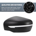 Pair Rearview Mirror Cover Overlay Matte Black for Nissan X-Trail Rogue (2014–2021) 655692415955