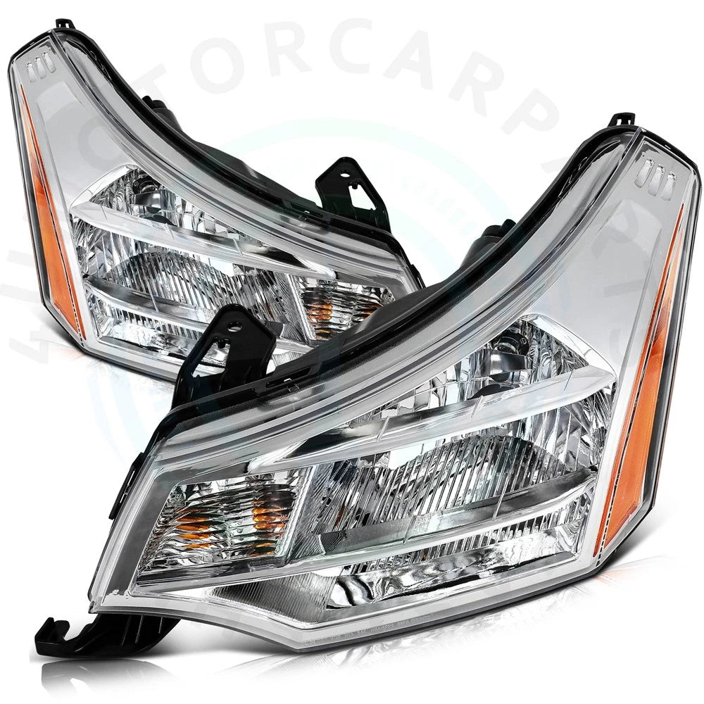Set of 2 Headlight Assemblies for Ford Focus Sedan (2008–2011)