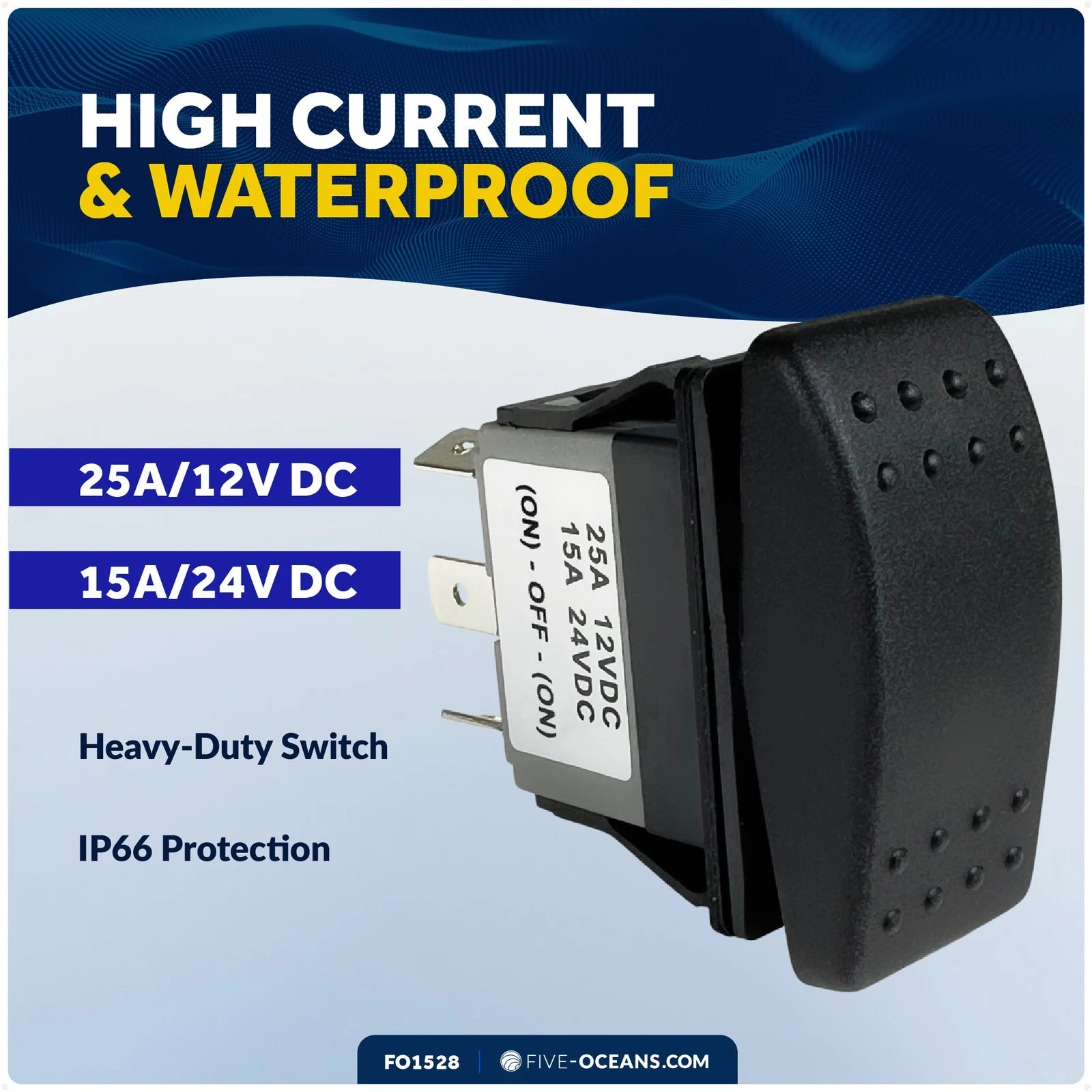 3-Pin Momentary Rocker Switch for Five Oceans (FO1528)