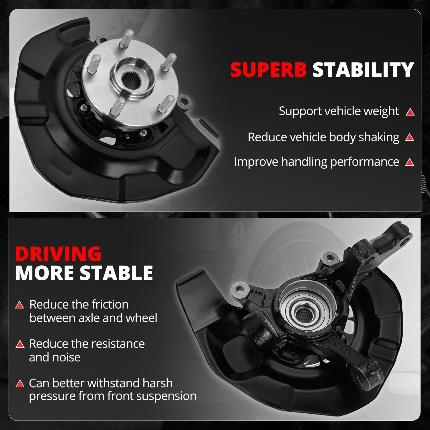 Front Passenger Right Loaded Wheel Bearing Knuckle for Toyota Highlander (2004–2007)