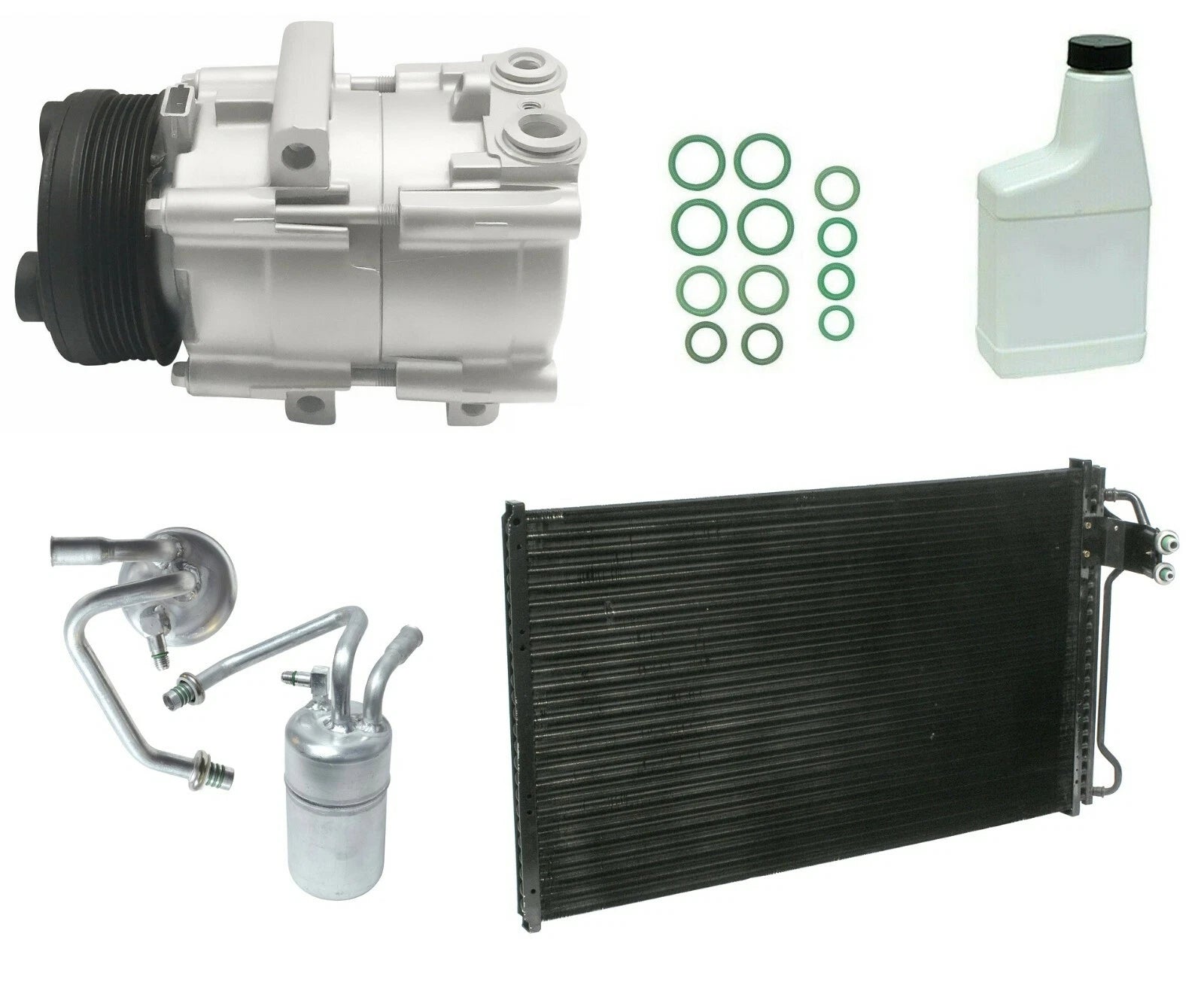 AC Compressor Kit with Condenser Replacement for Ford Ranger (2005–2011)