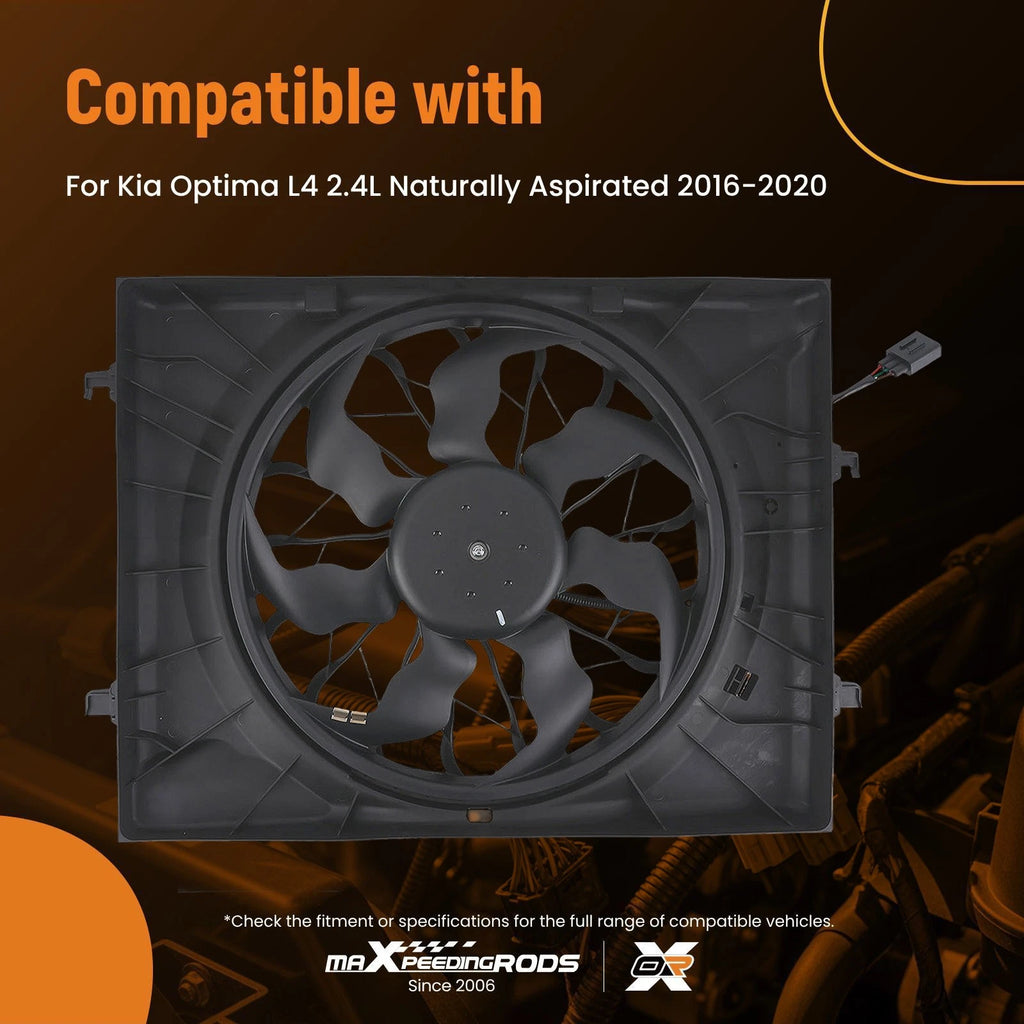 Radiator Cooling Fan for Kia Optima L4 2.4L (2016–2020) 25380D5200 25380D5210