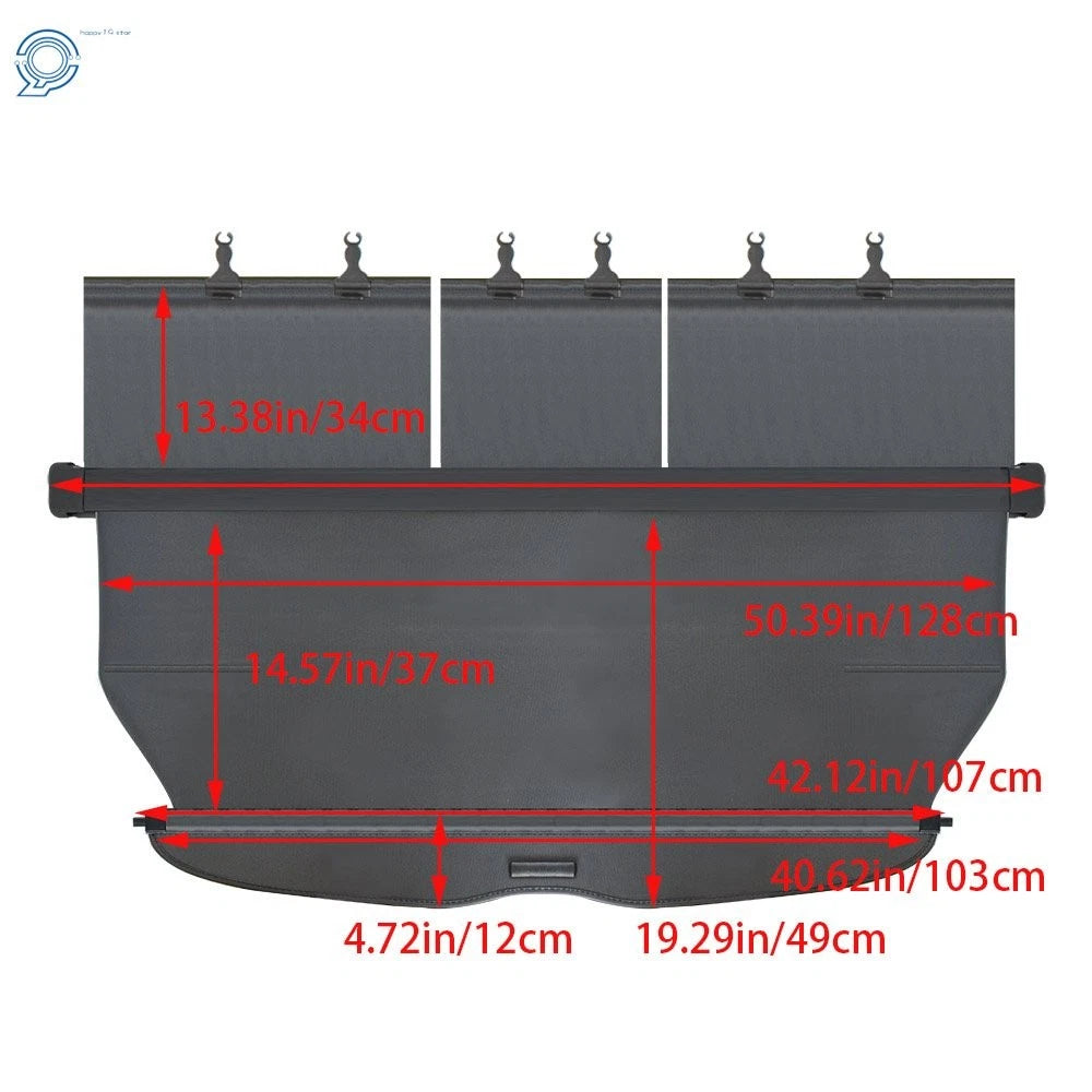 Cargo Cover for Honda CR-V (2007–2011) Black Rear Trunk Shade