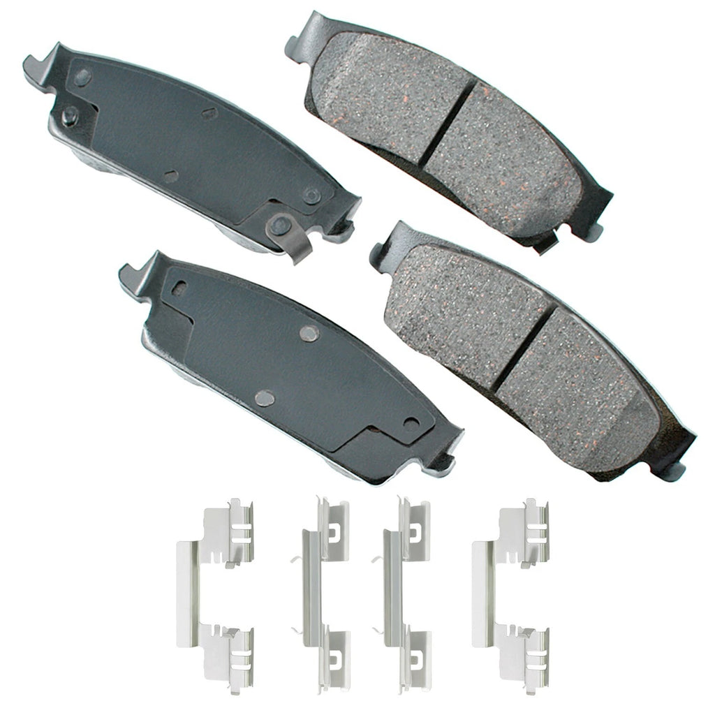 Rear Brake Kit 345mm Disc Akebono Performance Ceramic Pad for Cadillac Chevy GMC