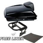 Black Razor Trunk Pad & Mount Rack for Harley Touring Road Glide (1997–2008)