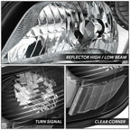 Headlight Assembly for Hino 165 185 (2006–2019) Black Housing Clear Corner