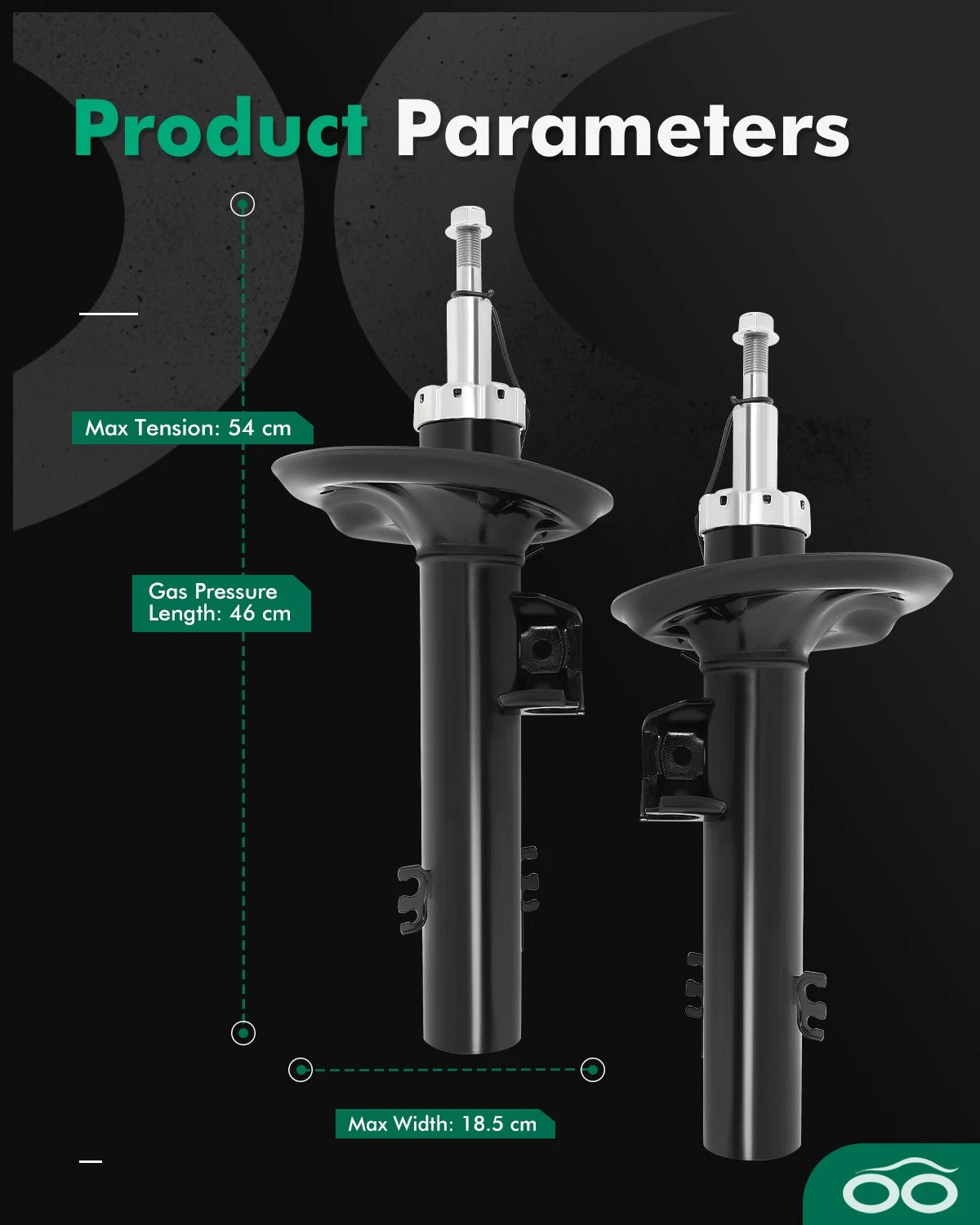 Front Pair Shocks Struts for BMW X3 2.5si 3.0si (2004–2010)