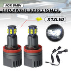 240W H8 LED Angel Eyes Halo Ring Bulbs for BMW E60 E61 E63 E90 E91 (2001–2010)