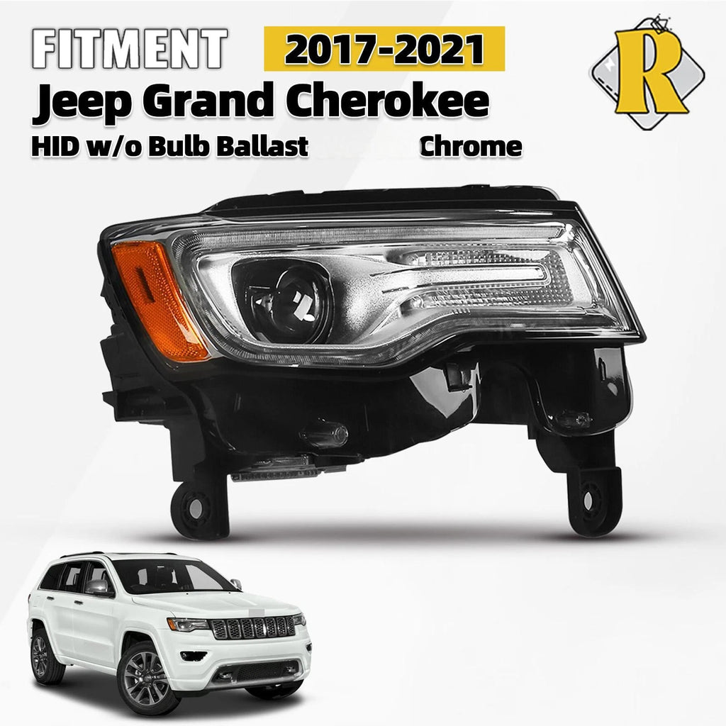 HID/Xenon Headlight for Jeep Grand Cherokee (2017–2021) 16 Pins Chrome