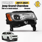 HID/Xenon Headlight for Jeep Grand Cherokee (2017–2021) 16 Pins Chrome