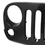 Front Grill Bumper Grille for Jeep Wrangler JK (2007–2017) Black Matte