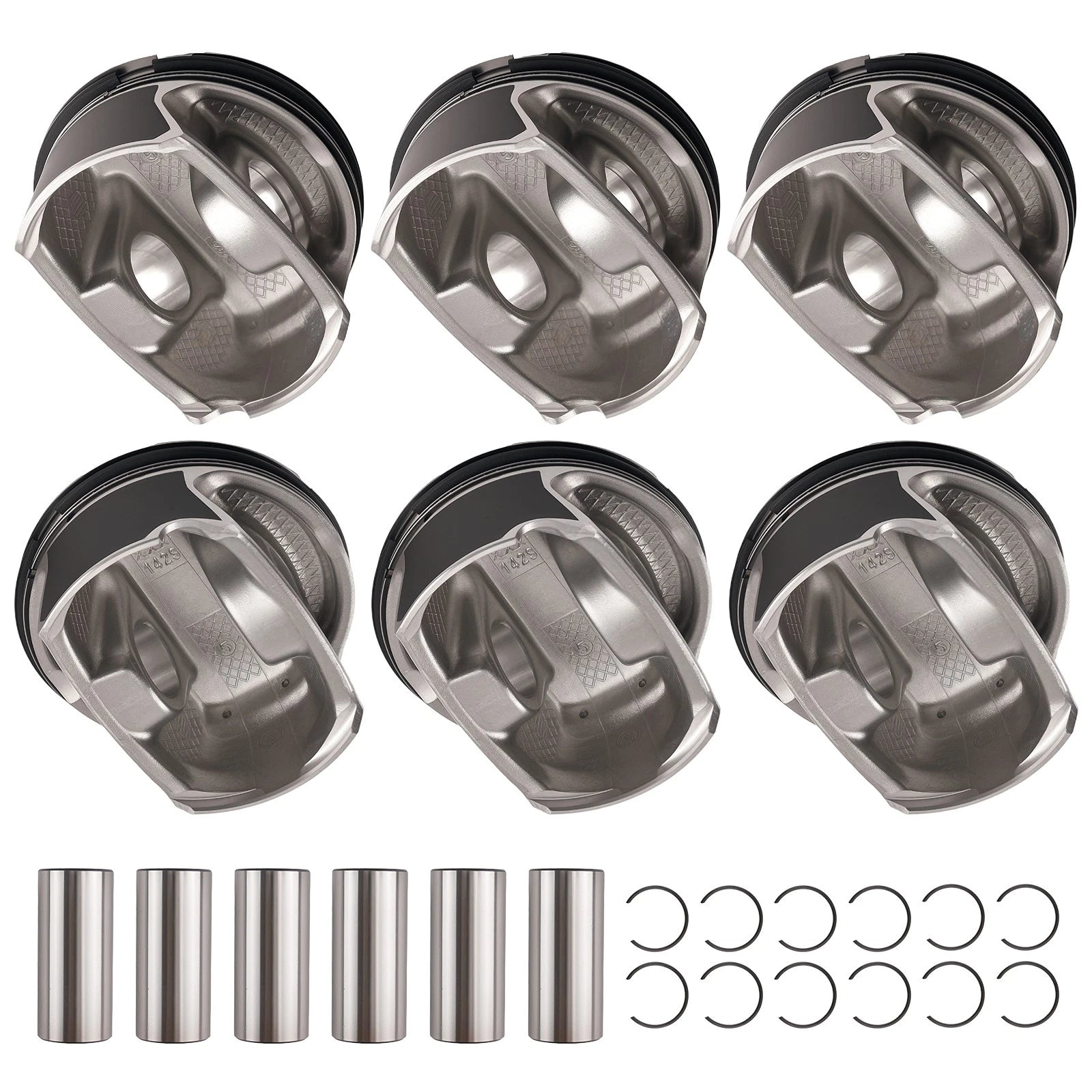 6PCS Engine Piston Kit for Saturn Outlook, Chevy Camaro 3.6L (2009–2011) 12616972