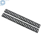 Set of 6 E Track Tie Down Rails for Trailers Vans (Powder-Coat Black)