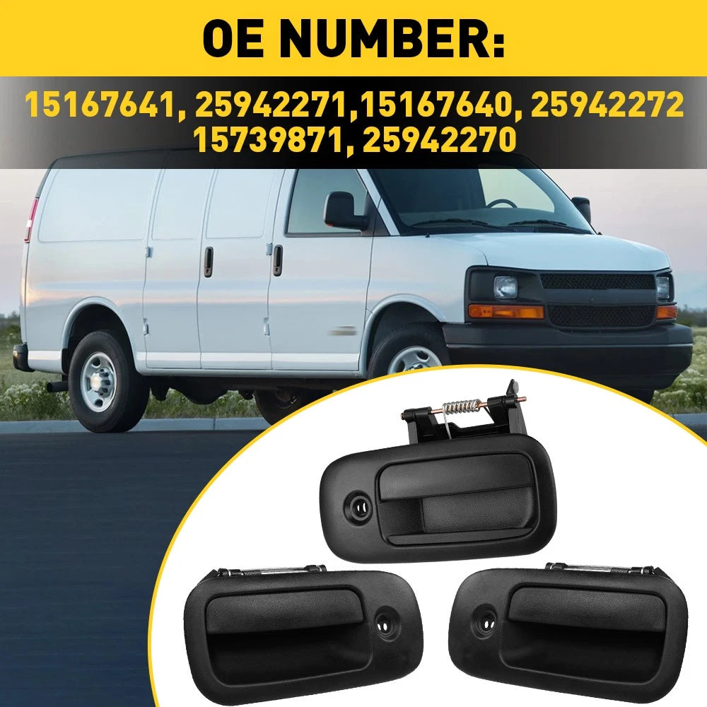 Exterior Door Handle Set for Chevy Express/GMC Savana Van (1996–2009)