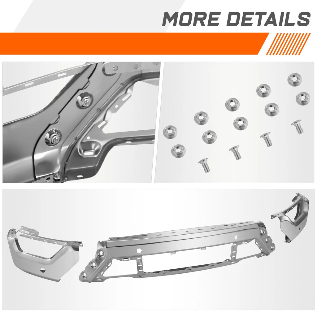 Front Bumper Face Bar for GMC Sierra 1500 Limited (2016–2019) w/ Fog Light Cutouts