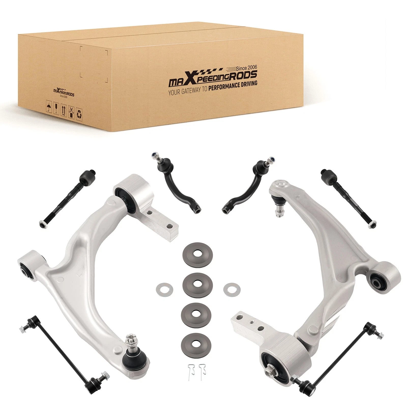 Front Lower Control Arms w/Ball Joints Sway Bar Links for Honda Pilot (2009–2015)