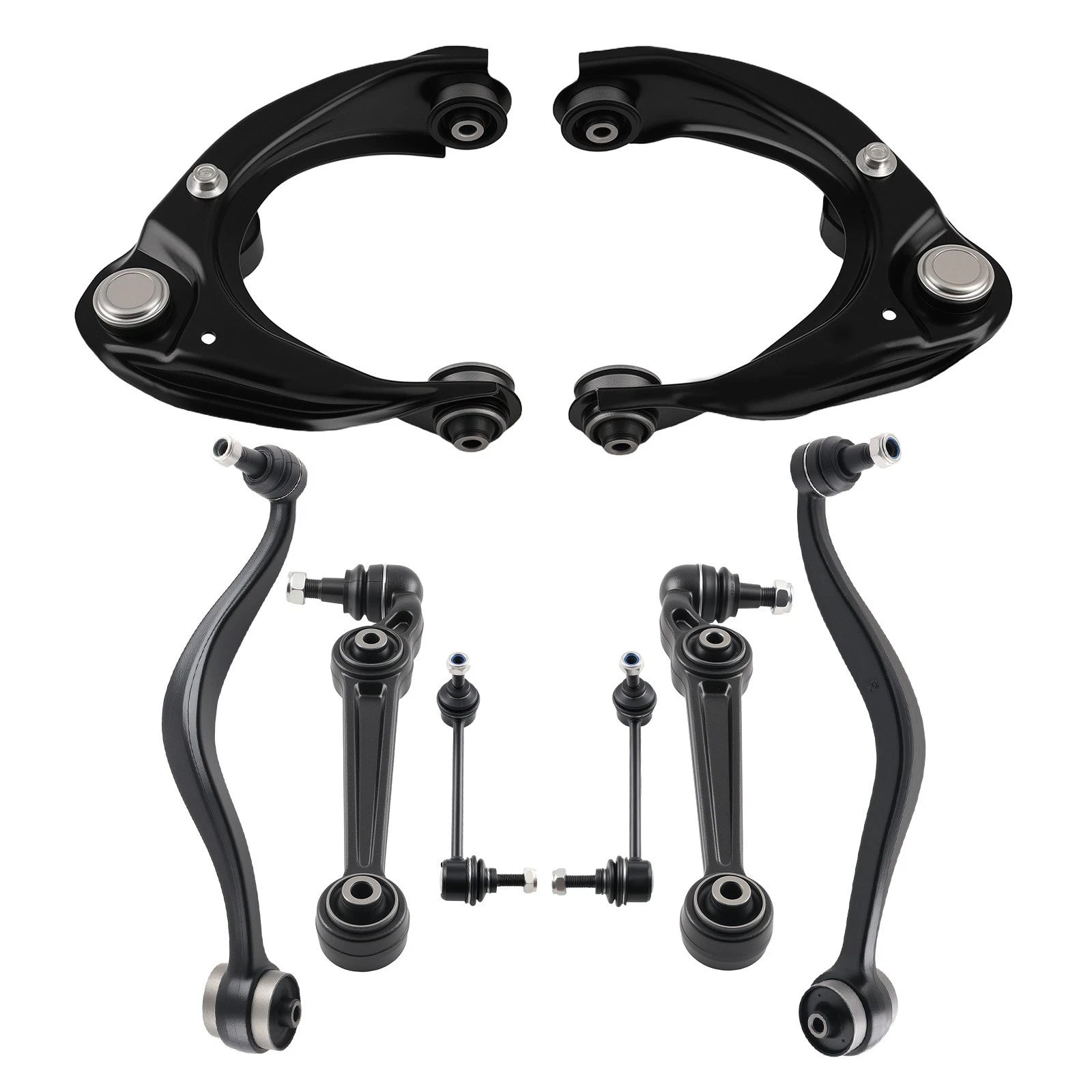 Set of 8 Front Upper Lower Control Arm Ball Joint Sway Bar Link for Fusion MKZ (2007–2010)