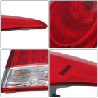 Set of 2 Halogen Tail Lights for Hyundai Elantra (2011â2013) Outer Black