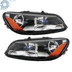 Set of 2 Headlight Assembly for Volkswagen Passat (2012–2015) Black Halogen