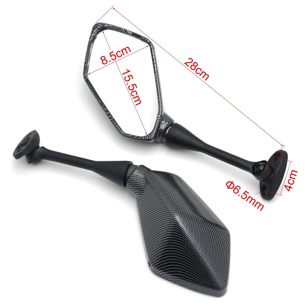 Carbon Fiber Rearview Side Mirrors for Honda CBR600R CBR600RA CBR1000RR (2003–2026)