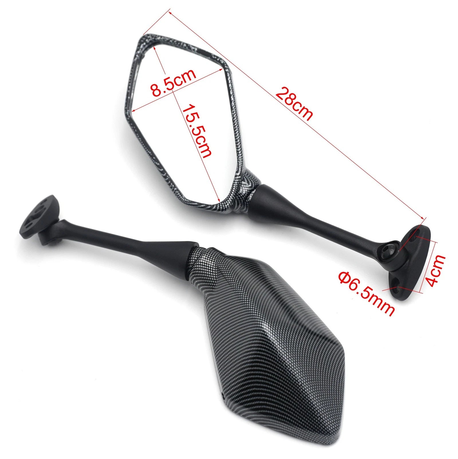 Carbon Fiber Rearview Side Mirrors for Honda CBR600R CBR600RA CBR1000RR (2003–2026)