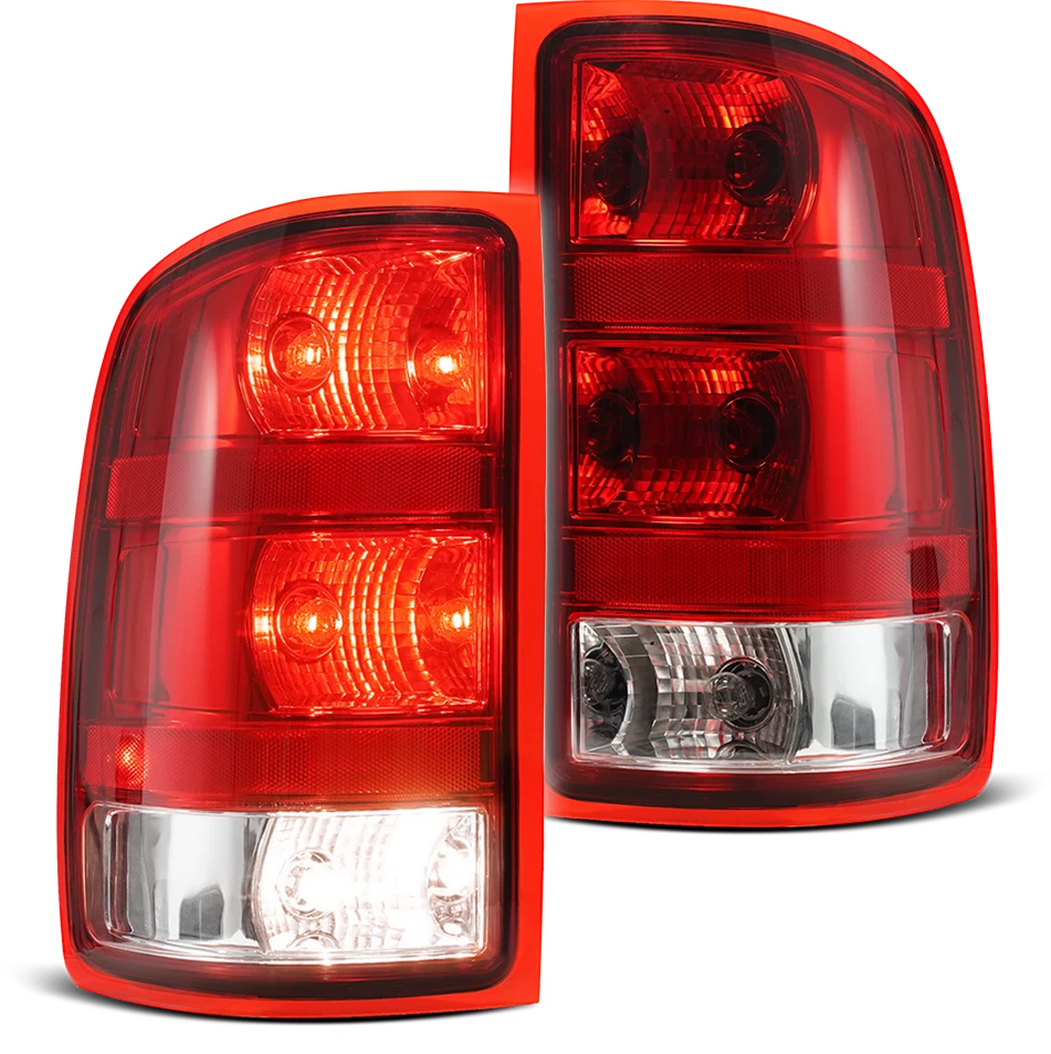 Pair Halogen Tail Lights for GMC Sierra 1500 2500HD 3500HD (2007–2013)