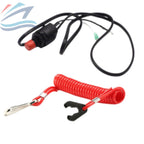 Kill Stop Switch & Safety Lanyard for Yamaha 2 Str Outboard Motor (EM 689-82575-02)