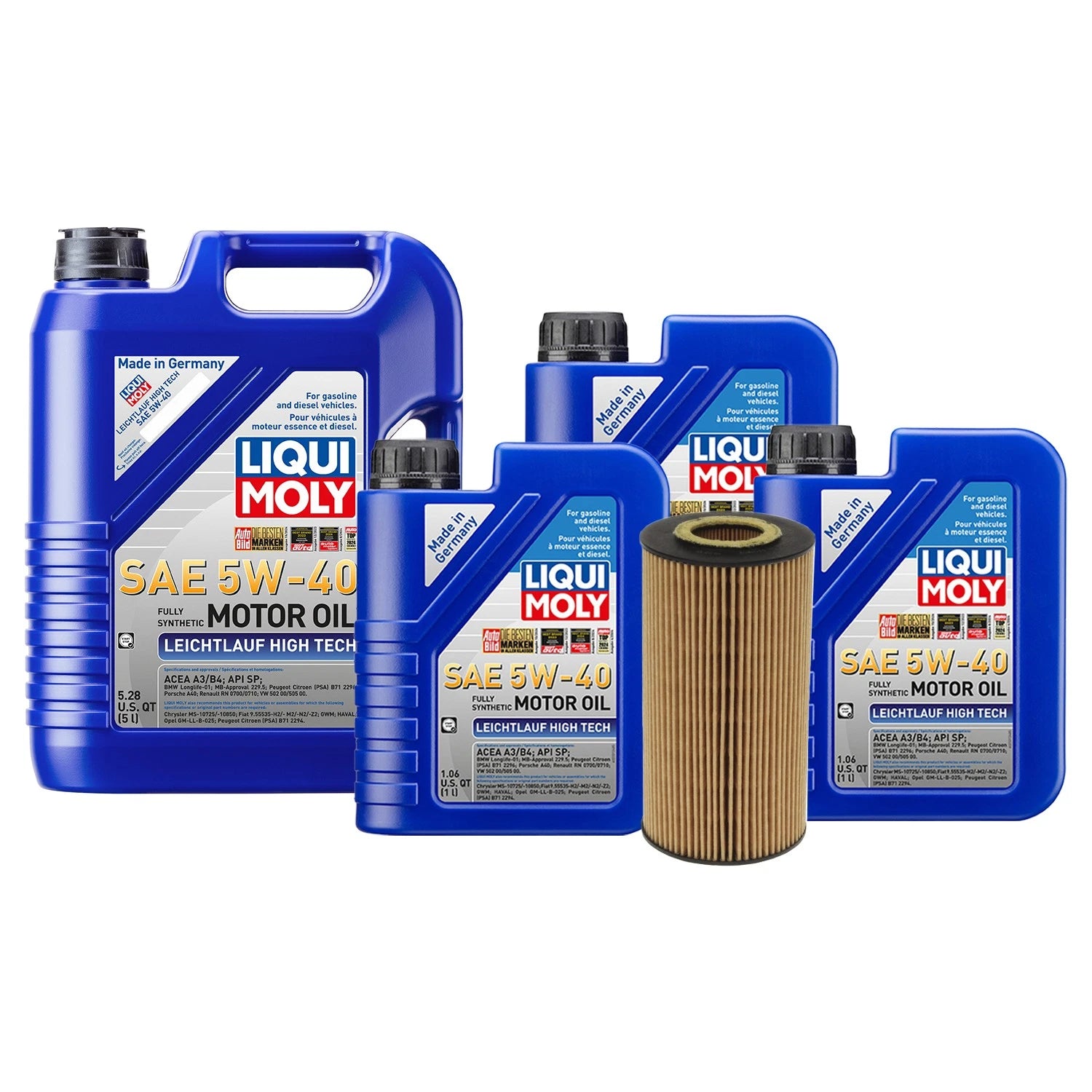 Oil Change Kit 8L Liqui Moly 5W-40 & Mahle for Audi V8 4.2L (2003–2009)