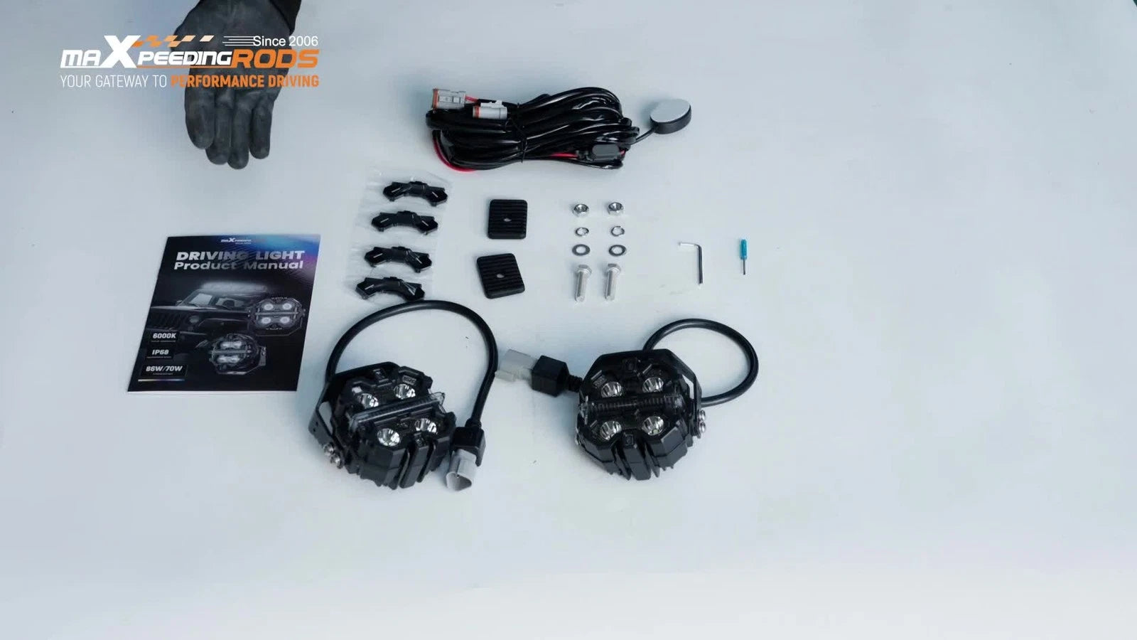 3.5 Inch Universal RGB Driving Auxiliary Light DRL Amber & White