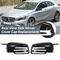 Pair Rearview Mirror Cover Cap Gloss Black for Mercedes-Benz W176 W246 C117