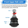 2 x Front Upper Ball Joints for Dodge Durango (2011-2015)