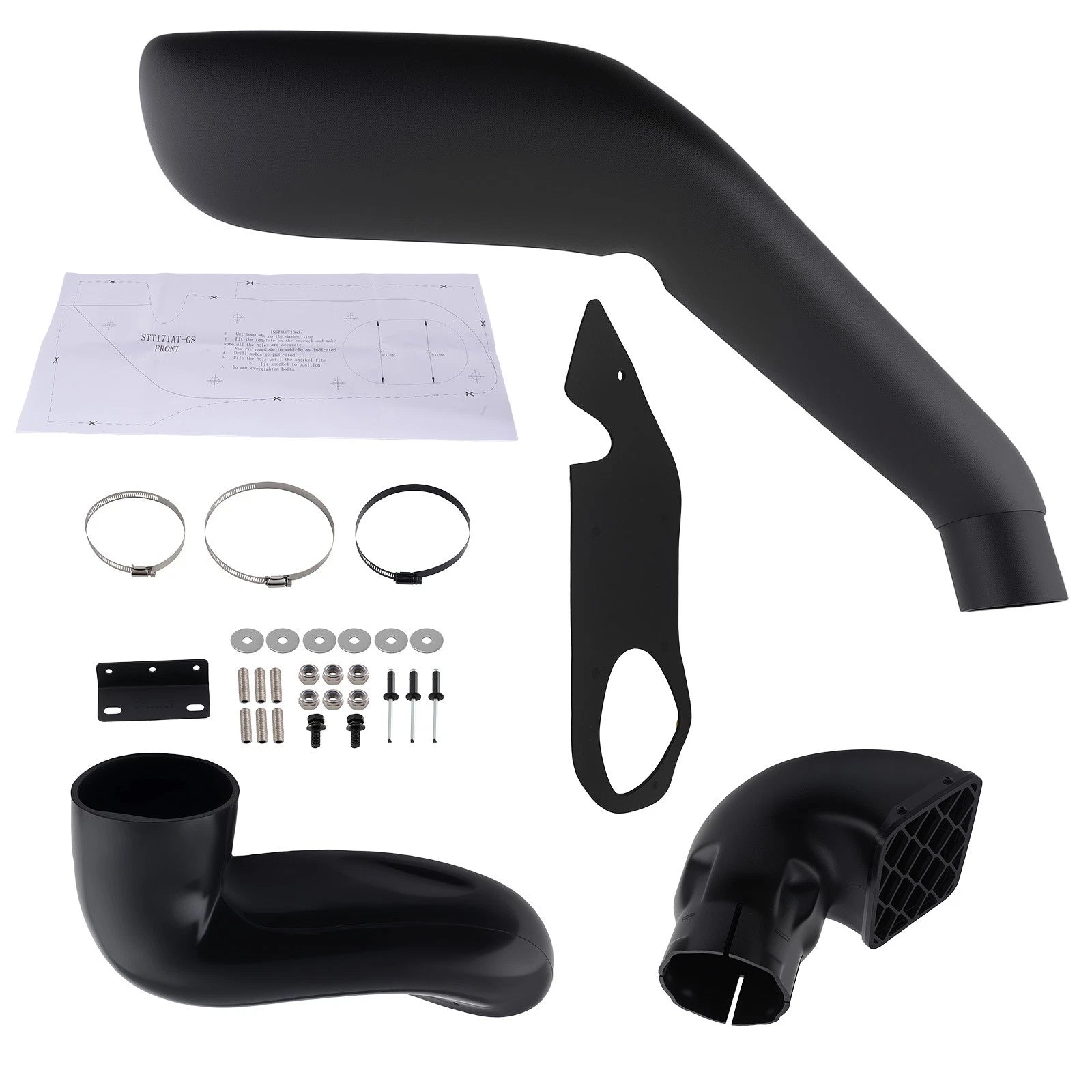 Right Air Snorkel for Toyota Tacoma 2.7L 4.0L (2005–2015) Engine Shield Kit